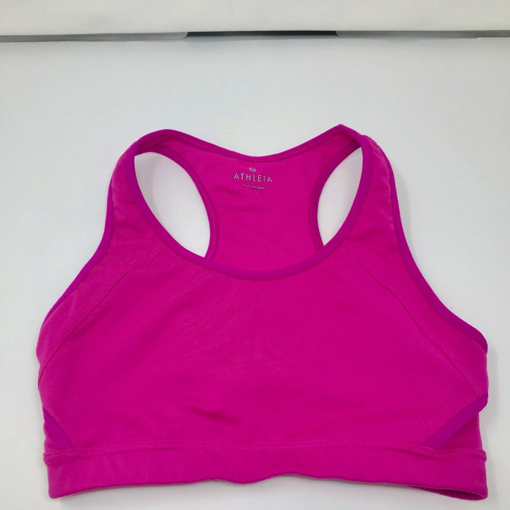 Athleta Magenta KeyHole Back   Sports Bra